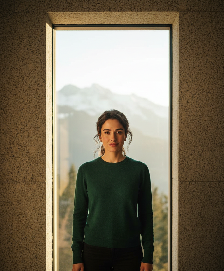 Woman founder in deep concentration at her desk